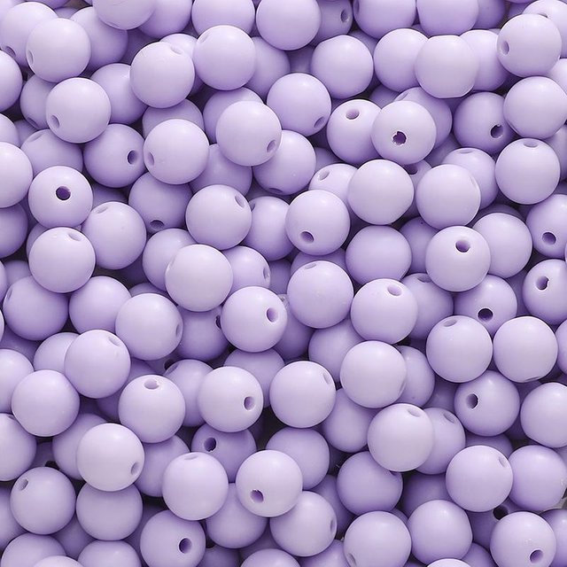 Beadia Accessories Acrylperlen, mattiert, rund, 10 mm, violett - Bild 1
