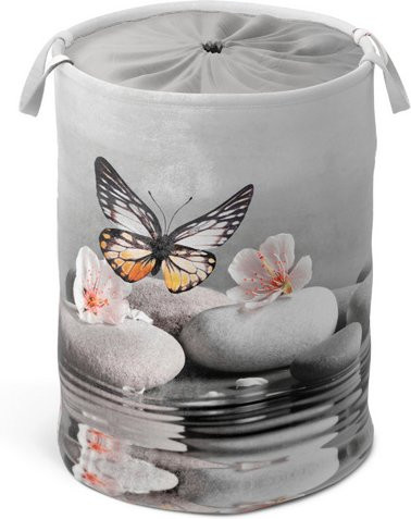 Sanilo Wäschekorb Vanesa, Grau, Rund, 60 l, B: 40 cm, H: 50 cm, T: 40 cm - Bild 1