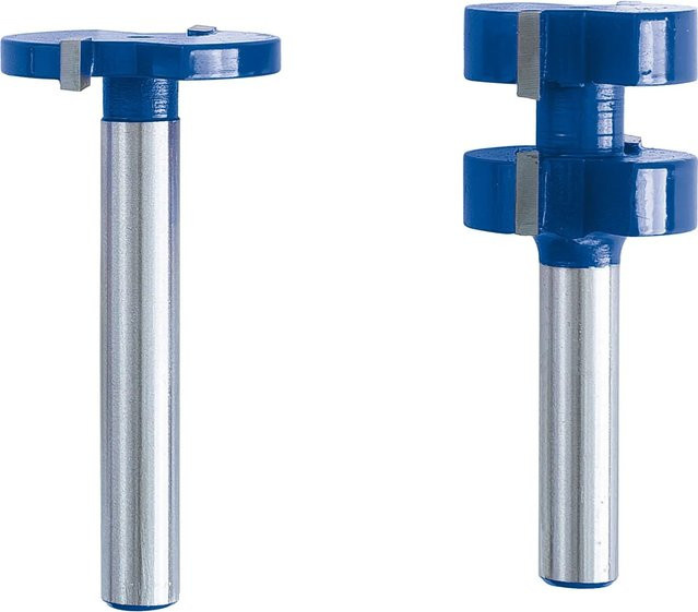 LUX-TOOLS HM Oberfräser-Set 2-teilig in Blau und Stahl - Bild 1