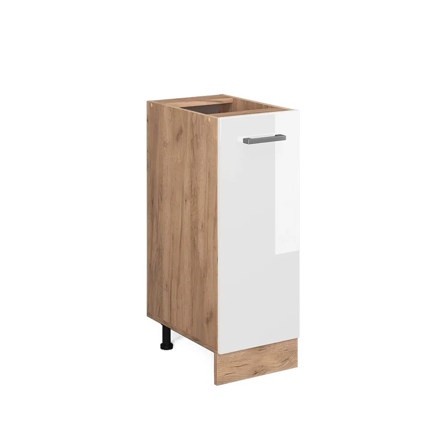 Vicco Apothekerunterschrank R-Line Küchenschrank in Weiß und Eiche mit Goldakzenten, Breite: 30 cm - Bild 3