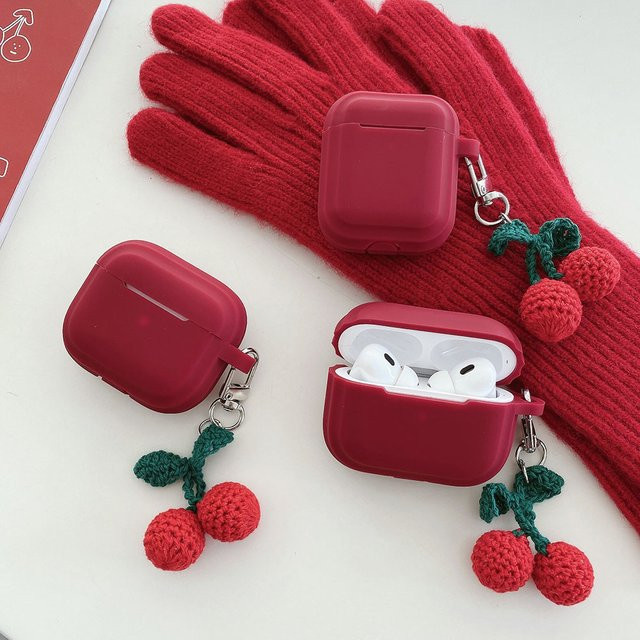 Meetsweet Kopfhörerhülle Kirsch-Anhänger, rot, Unisex - Bild 1