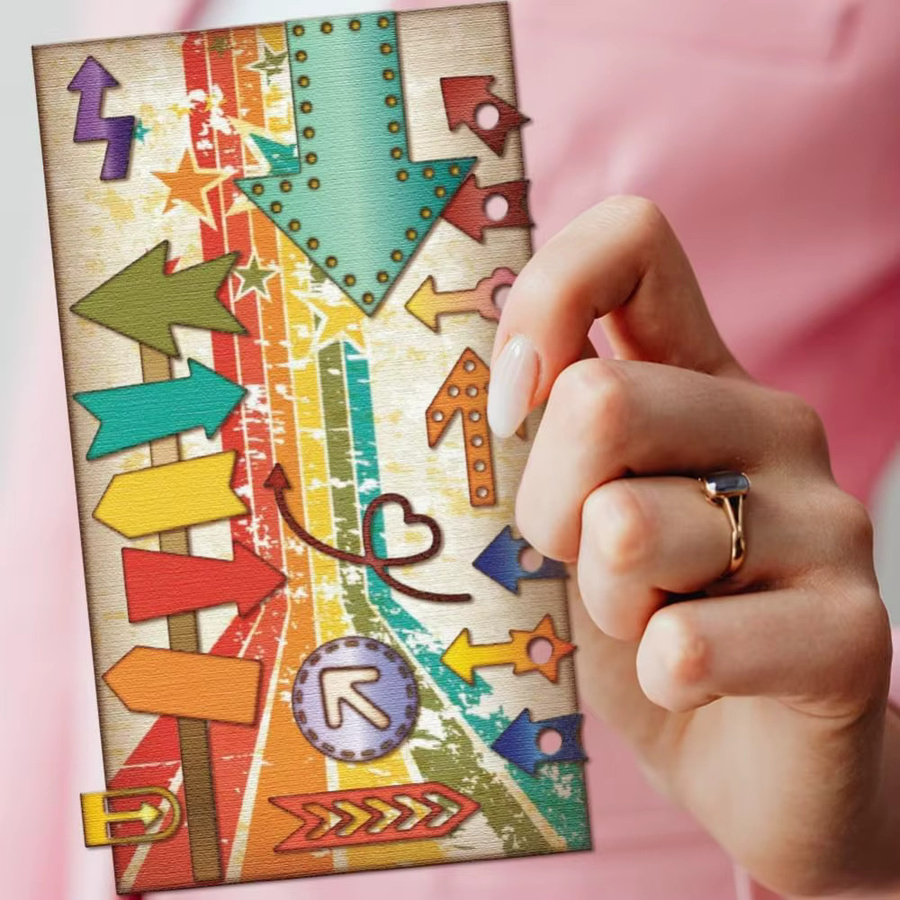 Pfeil und Herz Stanzformen für DIY Scrapbooking und Papierbastelarbeiten - Bild 2