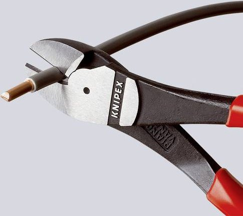 Knipex Kraft-Seitenschneider 74 01 180 aus Chrom-Vanadium-Stahl in Schwarz - Bild 1