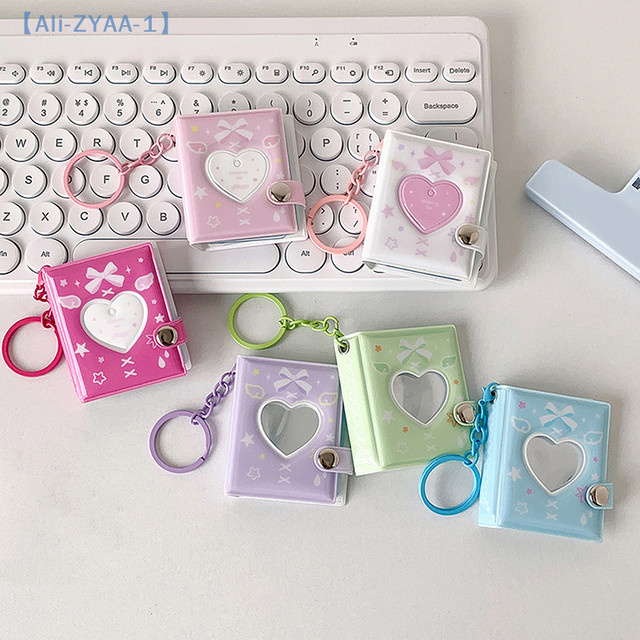 JETTING Mini Fotoalbum Schlüsselanhänger in Pink mit Fotohalter für Karten und Fotos - Bild 1