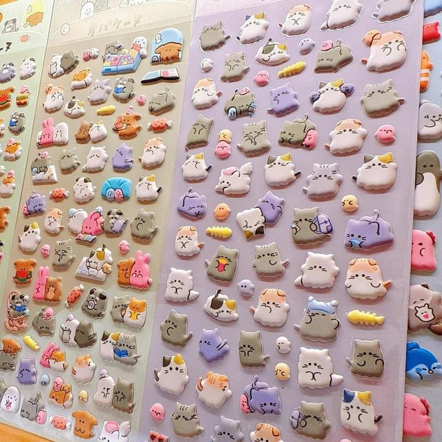 4er-Pack 3D-Tier-Eva-Blasensticker in Multicolour von Sticker Story Store für Tagebücher, Rucksäcke und DIY-Projekte - Bild 1