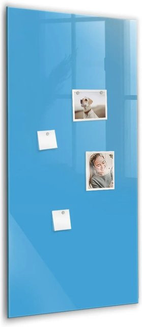 Tulup Glasmagnettafel Blau, B/H: 60 x 120 cm, beschreibbare Magnettafel aus Glas für die Wandmontage - Bild 1