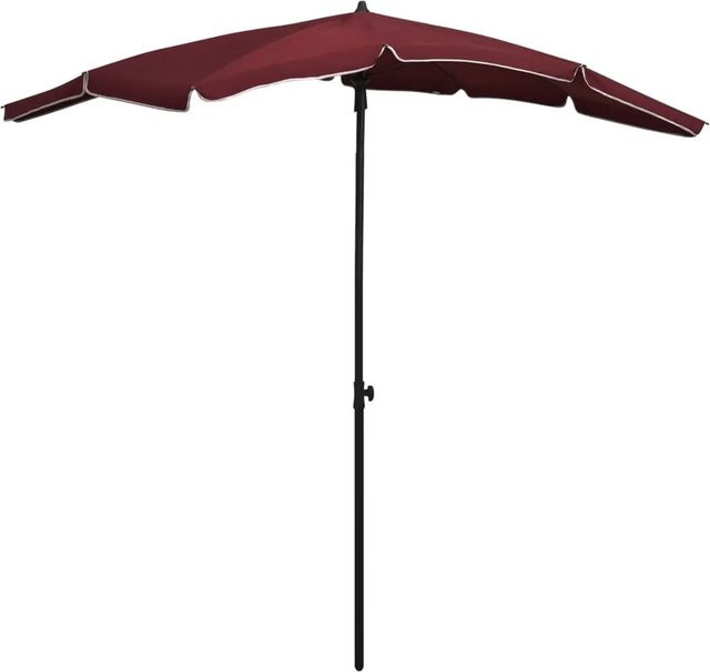 furnicato Sonnenschirm mit Mast in Bordeauxrot, B: 200 cm, T: 130 cm - Bild 1
