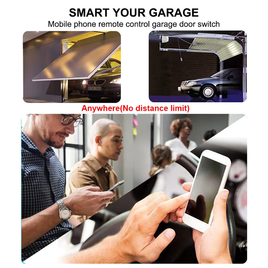 Scimagic-RC 4-Kanal WiFi Garagentor Öffner mit Tuya App Steuerung und Alexa Google Home Kompatibilität in Weiß - Bild 2