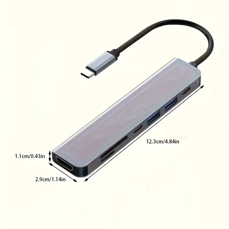 Ninth World 7-in-1 USB-C-Hub Multi-Geräte-Dock mit PD-Aufladung für Laptops und MacBooks - Bild 2