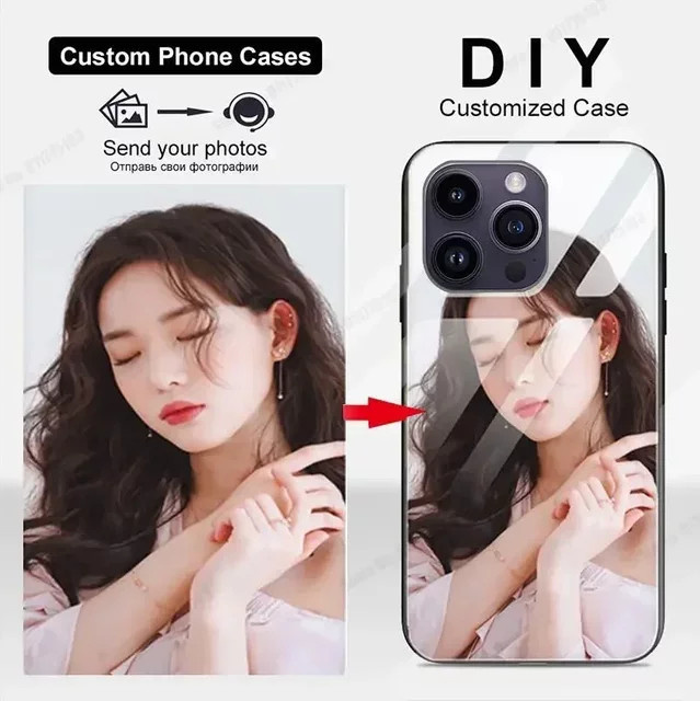Personalisierte Handyhülle aus gehärtetem Glas für Samsung Galaxy S25 Ultra und S25 Plus 5G, transparent mit eigenem Bild gestaltet - Bild 1