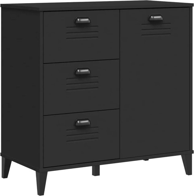 vidaXL Sideboard VIKEN in Schwarz, Wandmontage, B/H/T: 80 x 80 x 40 cm - Bild 1