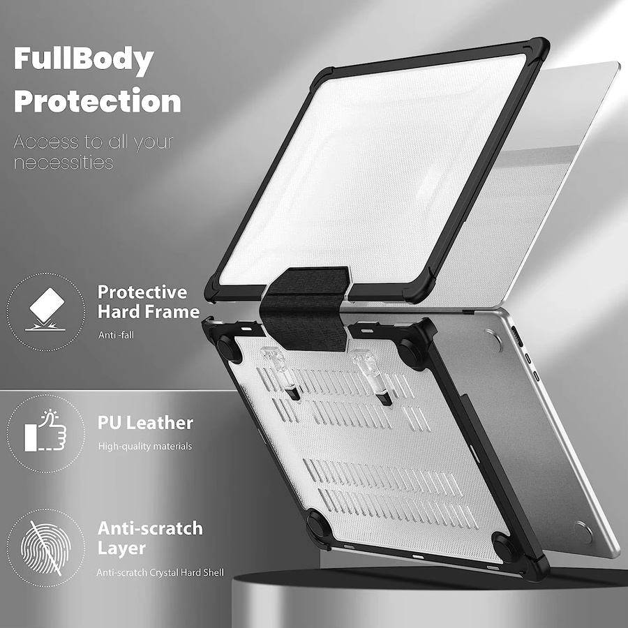 Transparente Laptop-Hülle für Apple MacBook Air 13 und 15 sowie MacBook Pro 13, 14 und 16 in Blau - Bild 4
