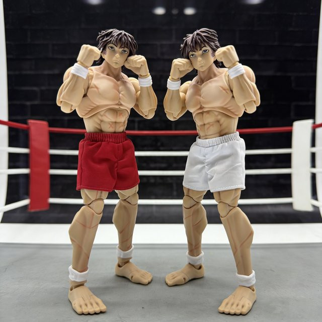 Bandai Baki Actionfigur, Muskulöse Männliche Actionfigur, Kampfpose, Austauschbares Zubehör - Bild 1