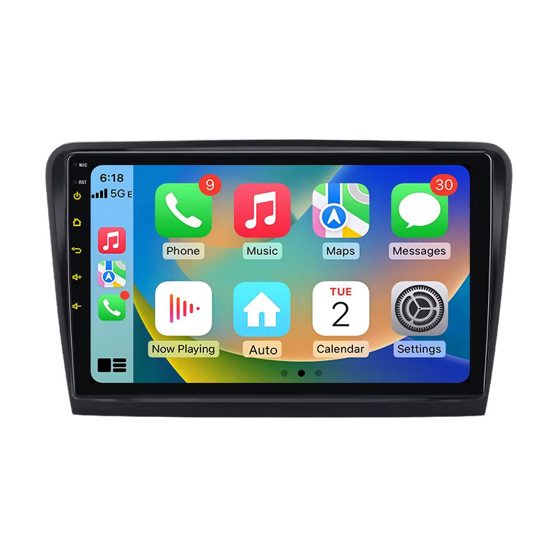 Junsun 10 Zoll Android 15 Autoradio für Skoda Superb 2 2008–2015 mit kabellosem Apple CarPlay in Schwarz - Bild 6