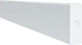 Moravia Prallschutz MORION Rechteck Flächenschutz, Farbe: weiß, B/H: 20 x 60 mm, Länge: 1000 mm - Bild 1