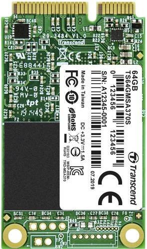 Transcend 64 GB mSATA SSD Interne SATA 6 Gb/s in Grün - Bild 1