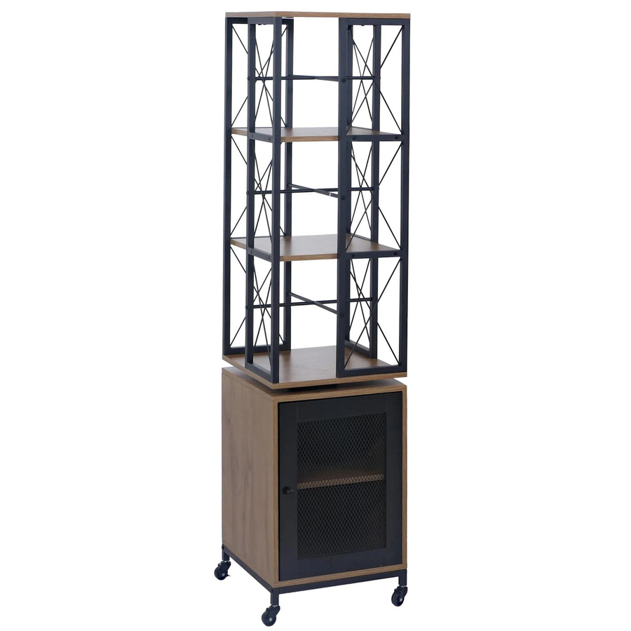 MCW Bücherregal P13 Industrial Design aus Metall und Melamin in Braun, H x B x T: 162 x 40 x 42 cm - Bild 3