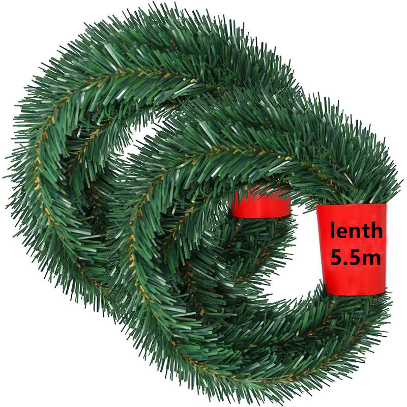Grüne künstliche Weihnachtsgirlande als dekorativer Kranz aus Kunststoff für deine Weihnachtsdekoration und Party-DIY-Projekte - Bild 2