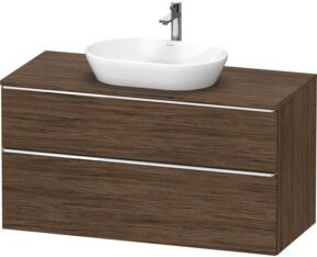 Duravit Waschtischunterschrank D-Neo braun matt, Wandhängend, B/T/H: 120 x 55 x 66,4 cm - Bild 1