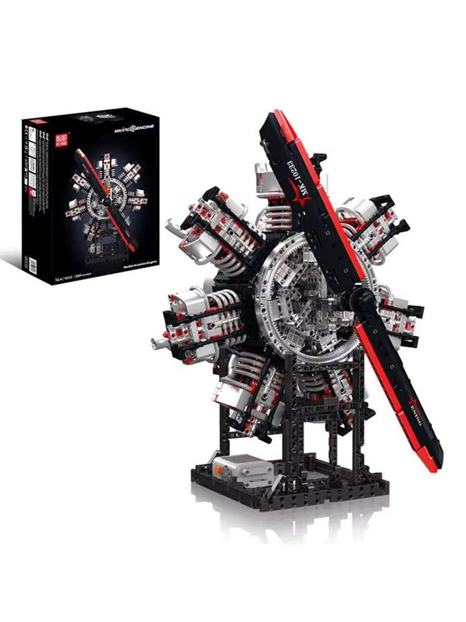 Mould King 10233 Radialmotor-Modellbausatz mit 3089 Teilen, Mehrfarbiges STEM-Luftfahrt-Bausatz-Set für Kinder und Erwachsene - Bild 5