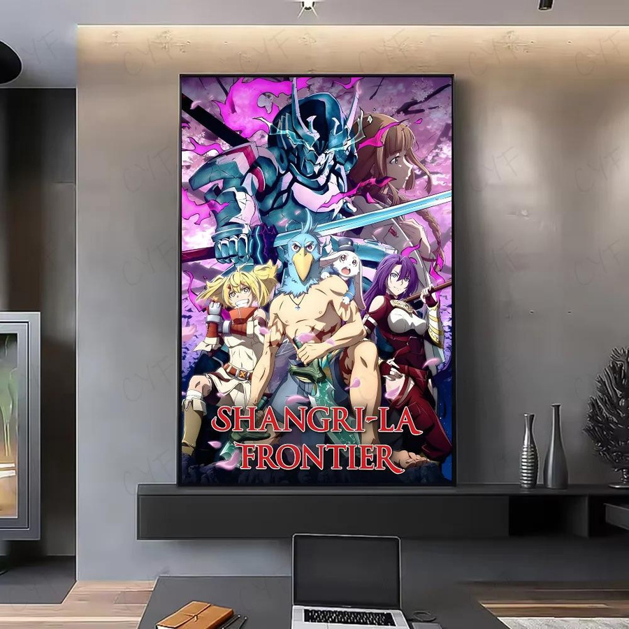 Dopudu Art Museum Anime Shangri la Frontier Poster, wasserfestes Segeltuch-Wandposter in Mehrfarbig, Breite: 60 cm, Höhe: 100 cm - Bild 5