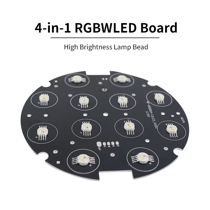 LED-Platine für RGBW Moving Head Bühnenbeleuchtung 12x12W in Schwarz - Bild 2