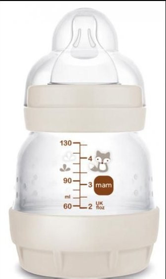MAM Easy Start Anti-Kolik-Flasche mit extra langsamem Durchfluss, 130 ml, transparent, BPA-frei - Bild 1