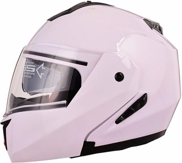 DOT-Standard Motorradhelm mit integriertem Intercom-System, Bluetooth-Kommunikation und UKW-Radio in Schwarz oder Pink, Größe XXL - Bild 1