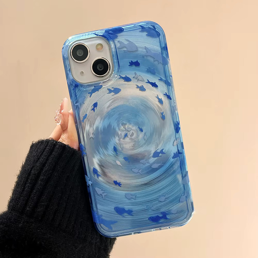 Stoßfeste Silikon-Handyhülle mit Laser-Vortex-Design für iPhone 11 bis iPhone 17 Pro Max von AKABEILA - Bild 4