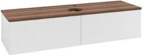 V&B Waschtischunterschrank Antao mit Frontstruktur, weiß, Wandmontage, Breite: 160 cm, Tiefe: 50 cm - Bild 1
