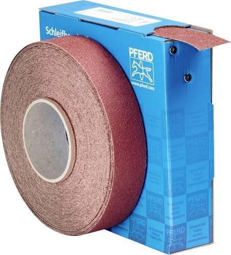 PFERD TOOLS Korund Schleifbandrolle SBR für universelle Anwendung, Breite: 38 mm, Länge: 25 m, Körnung: 50, Farbe: Braun - Bild 1
