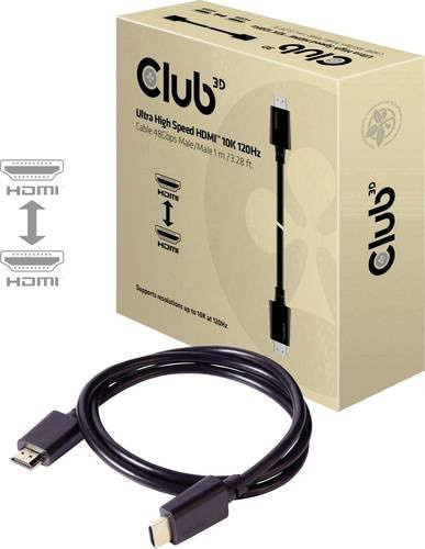 club3D HDMI Anschlusskabel CAC-1371 Schwarz 1,00 m für 10K und 8K UHD - Bild 1