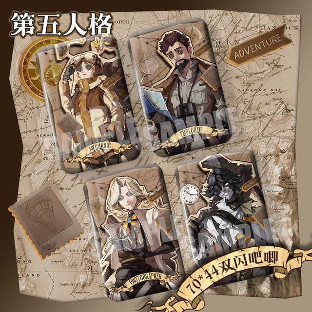 Bilibili Brosche, Anime Identity V Abzeichen, Rechteckig/Rund - Bild 1