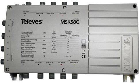 Televes MSK58G SAT Multischalter Kaskade in Grau - Bild 1