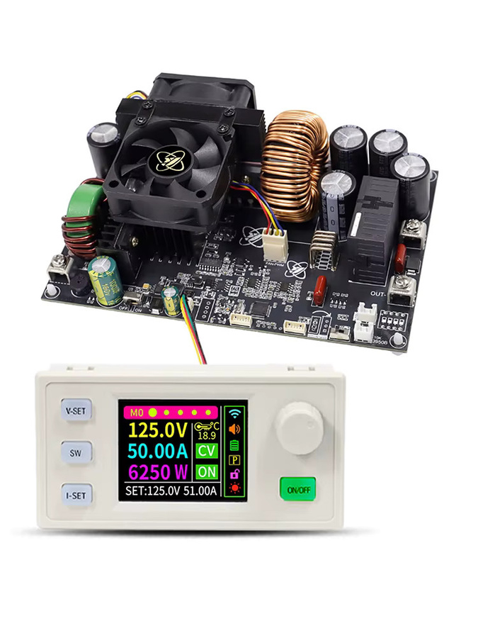 Aideepen XY12550S Digitales DC-einstellbares Step-Down-Netzteil mit Konstantspannung und Konstantstrom, 50 A/6250 W, Eingangsspannung DC12–140 V - Bild 5
