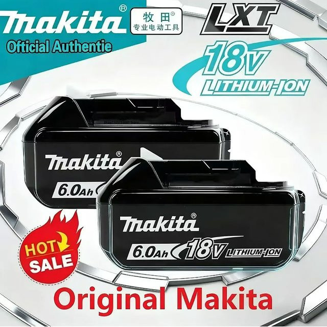 Makita Akku 18 V mit 6,0 Ah für Elektrowerkzeuge in Schwarz - Bild 1