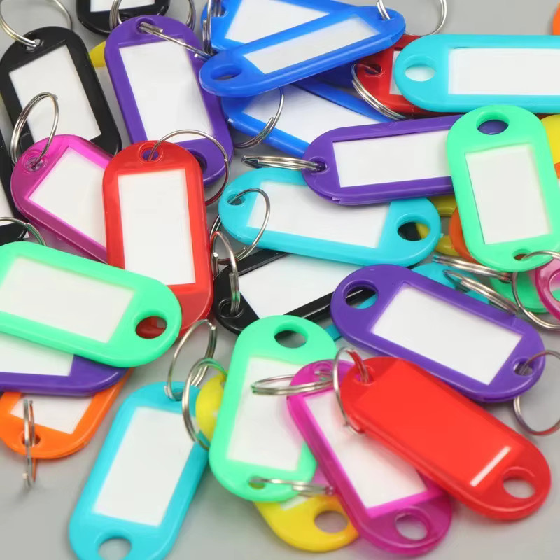 Bunte Kunststoff-Tags als Hotel-Nummern-Klassifizierungskarten und Schlüsselanhänger mit Spaltring, Multicolor - Bild 2
