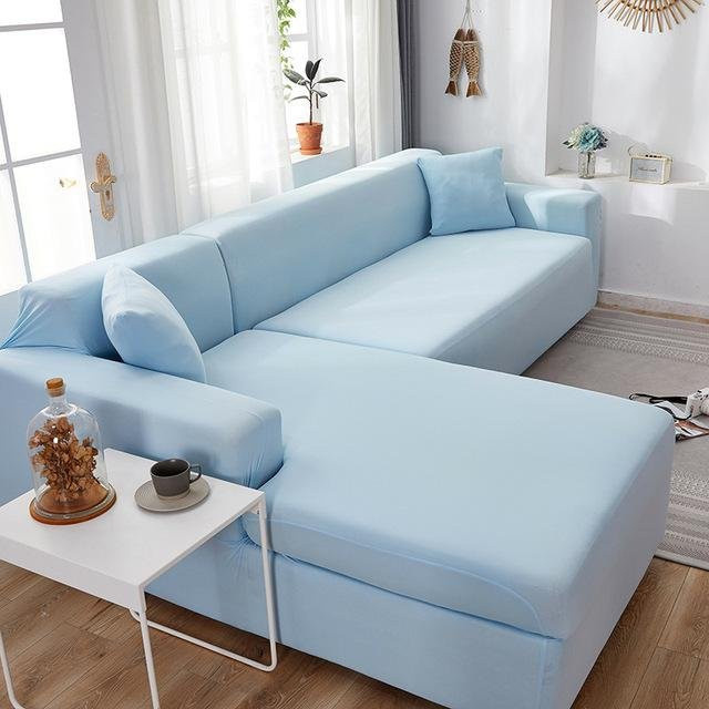 Elastischer Sofabezug aus Spandex in Blau, Anti-Staub Schonbezug für 1-Sitzer, Breite: 90-140 cm - Bild 1