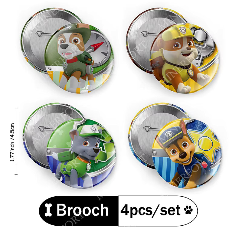 Broschen Paw Patrol, rund, Kinder - Bild 5