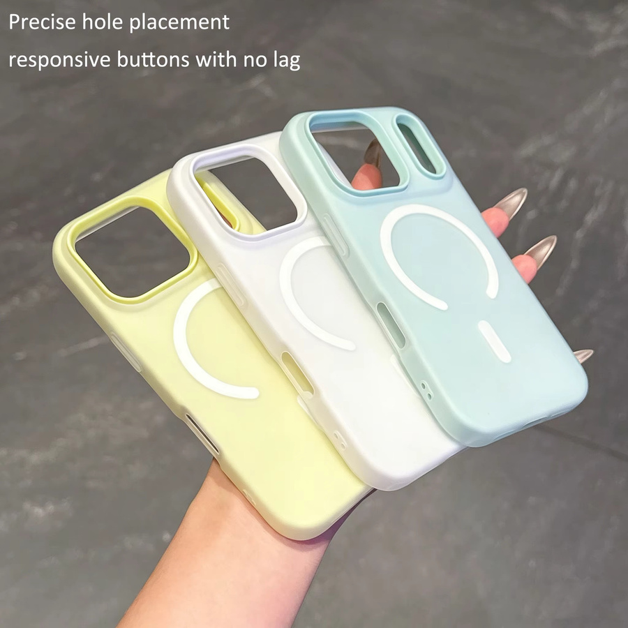 VOUVI Magnetische 2-in-1 Stoßfeste Hülle für iPhone in Pink mit kabelloser Ladefunktion - Bild 2
