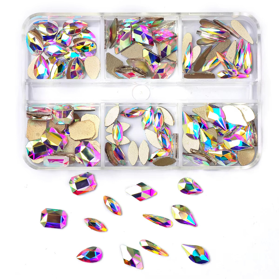 PUBRILEX Strasssteine Crystal AB, Glänzend, für Nail Art - Bild 2