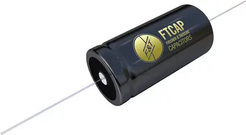 F&T Elektrolyt-Kondensator axial bedrahtet schwarz 450 V/DC 20% Durchmesser: 16 mm, Länge: 30 mm - Bild 1