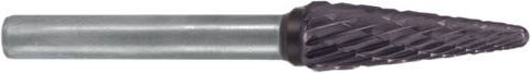Exact 72483 Frässtift Hartmetall Kegel in Grau, Länge: 70 mm, Schaftdurchmesser: 6 mm - Bild 1