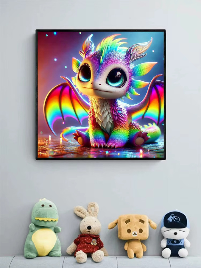 EverShine Diamond Painting Dinosaurier DIY 5D Mosaik Tier-Stickerei Wanddekoration Multicolour B: 20 cm, H: 20 cm - Bild 4