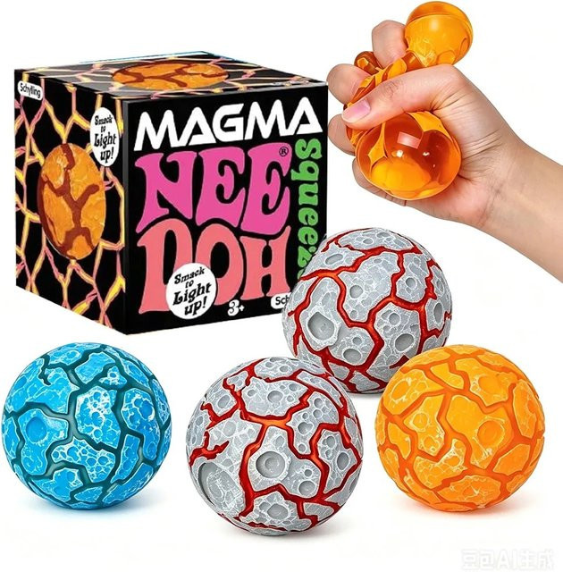 NeeDoh Glitter Magma Ball, Stressabbau-Spielzeug, Quetschspielzeug - Bild 1