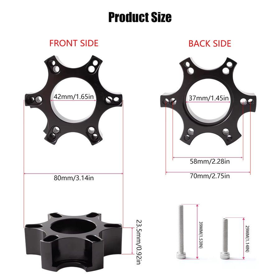 Thrustmaster Spiel-Lenkrad-Adapter für Simulator Basis-Modifikation in Schwarz für T300 RS GT Ferrari 599 TS-XW TSXW P310 R383 Zubehör - Bild 3