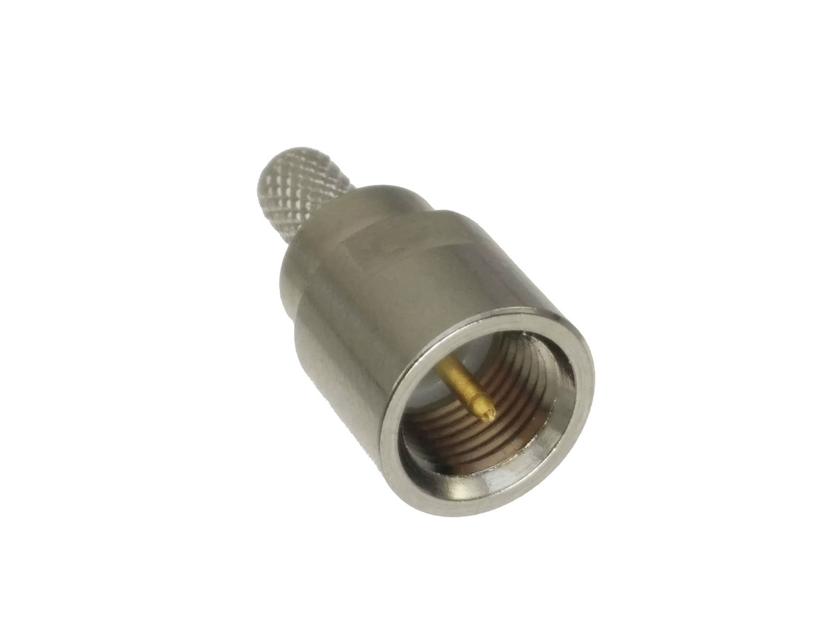 FME Crimp Stecker für RG58, RG142, RG400 und LMR195 Koaxialkabel in Silber - Bild 2