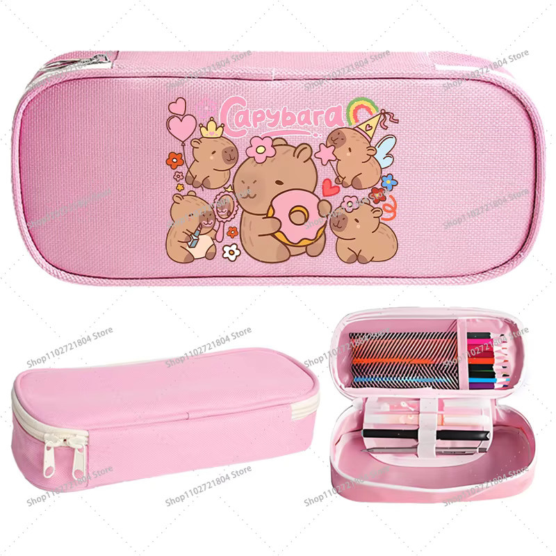 Capybara Stiftetasche von Potdemiel mit Anime Cartoon Print für Schüler und Kinder - Bild 2
