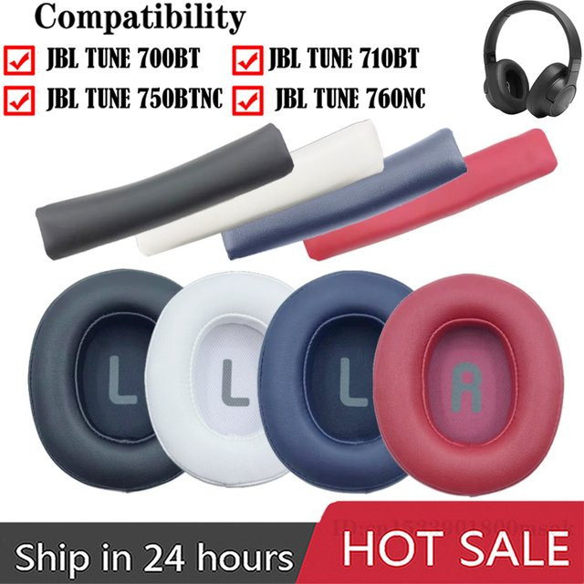 JBL Ersatz-Ohrpolster für TUNE 700BT 700BTNC 750BTNC Over-Ear Kopfhörer in Rot aus weichem Schaumstoff - Bild 1