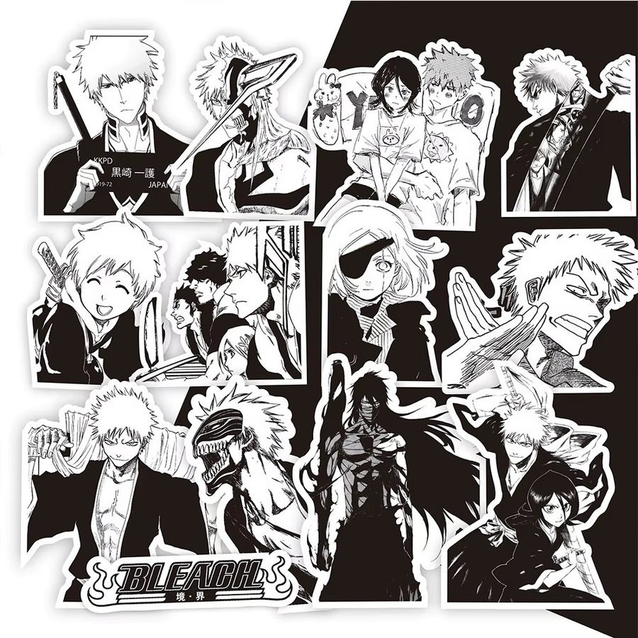 Bandai BLEACH Anime Aufkleber, Schwarz Weiß, 10/30/75 Stück-Set - Bild 3